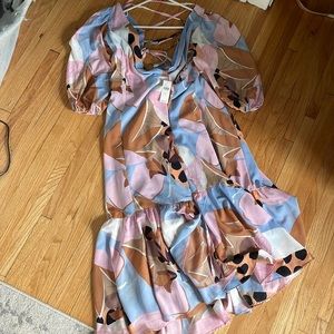 Anthro multiple color wrap dress. With tags size small